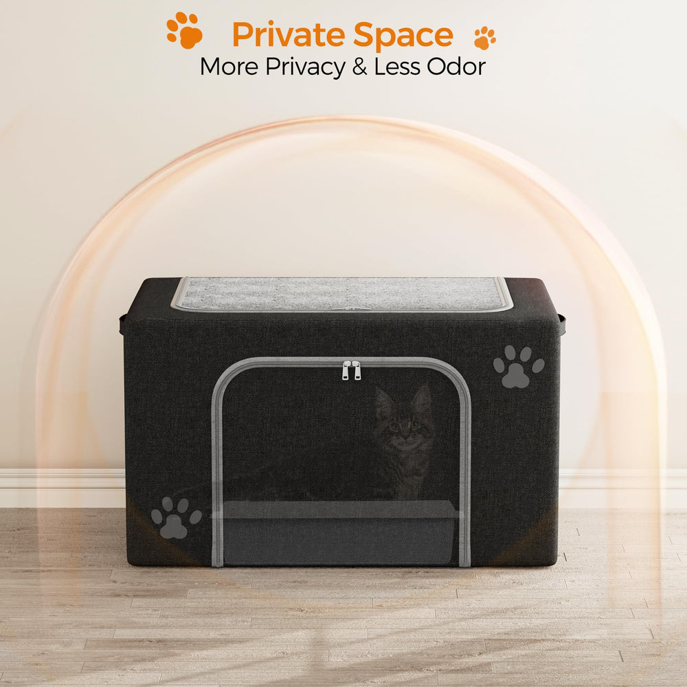 La caja-arena-gato-impermeable-facil-limpieza protege contra fugas y facilita la limpieza.