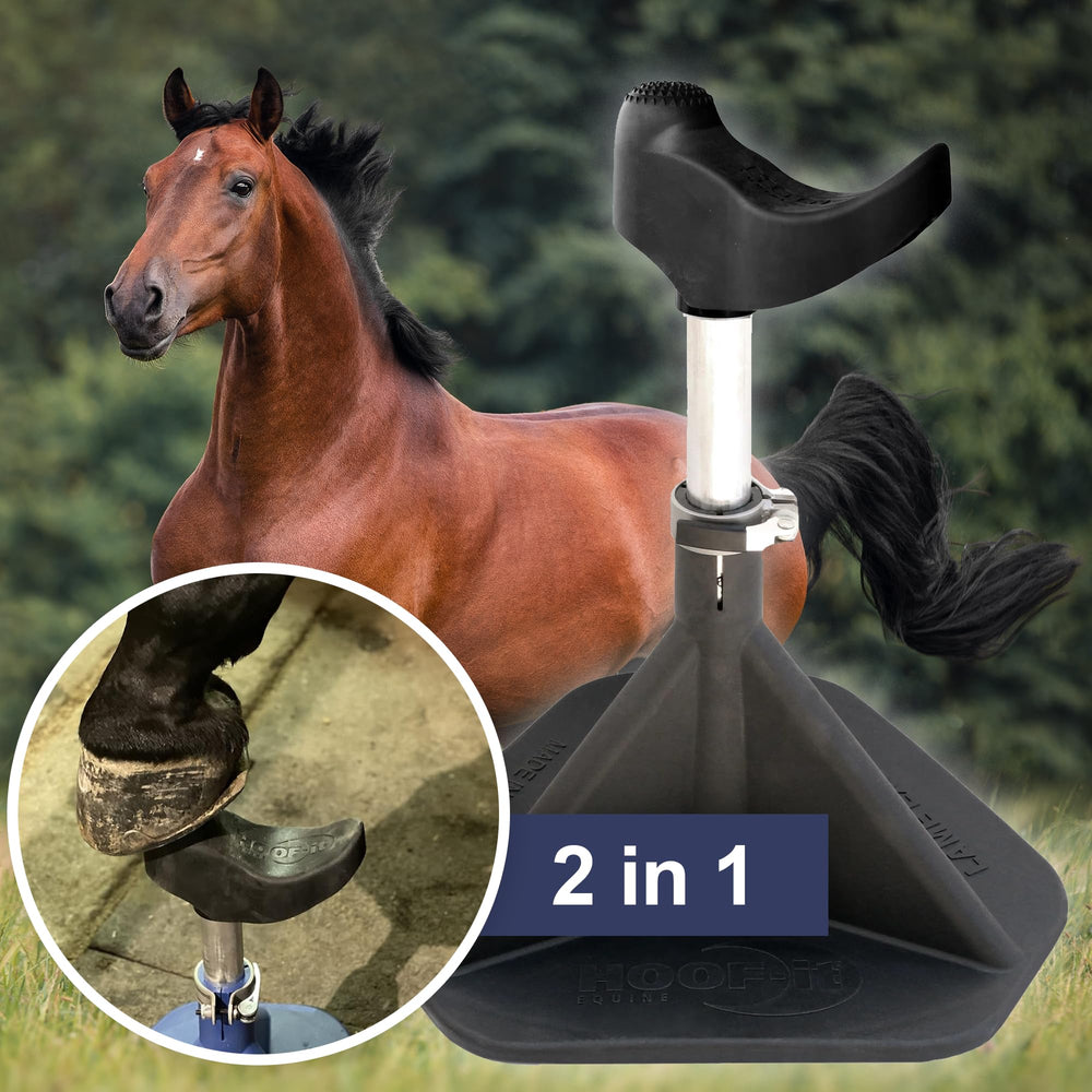 Hoof-It vista lateral, permite trabajar en ambos lados sin cambiar de equipo.
