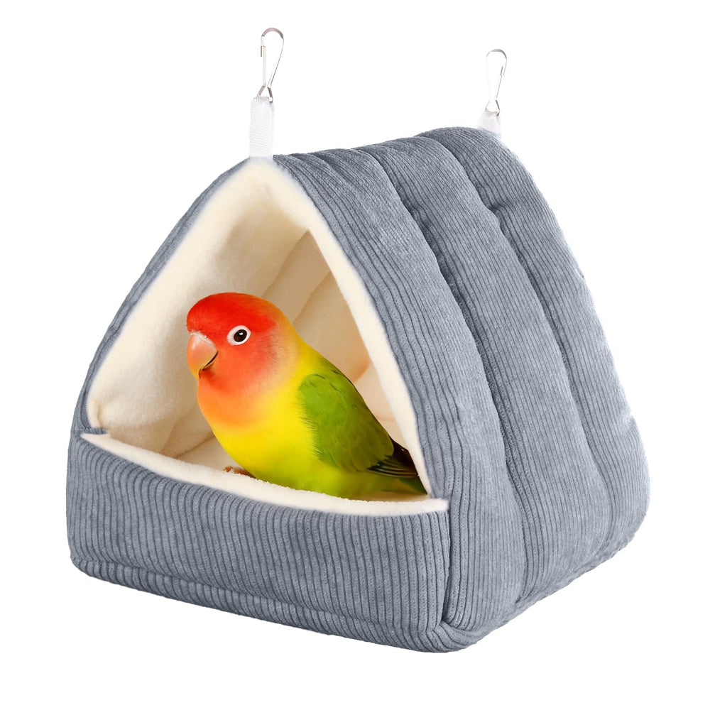 Hoopttay cama para pájaro invernal en jaula, confort cálido para noches frías.