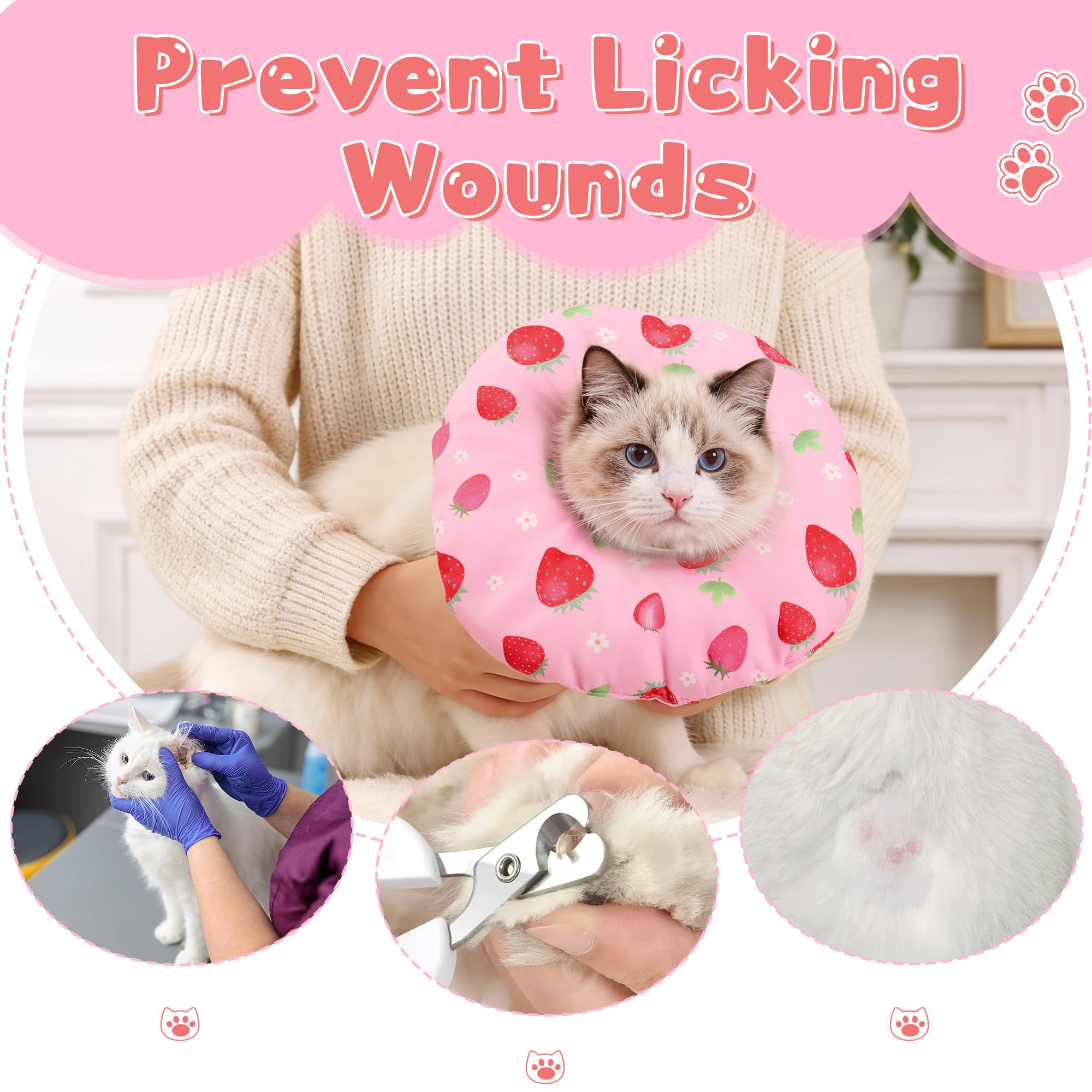 Protección Hoopttay evita lamidos, favorece la recuperación diaria del gato.