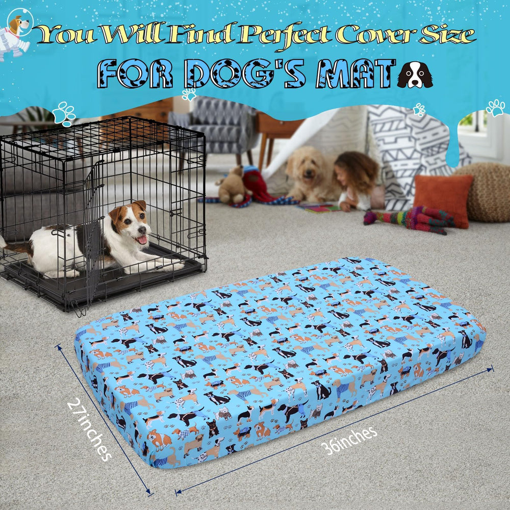 Hoopttay diseño patitas azul, funda cama perro cómoda.