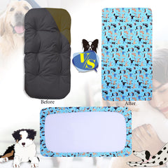 Hoopttay funda cama perro elastica azul 36x27x6, ajuste seguro.
