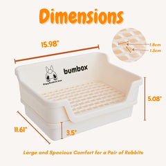 HoppScotch.bun Bumbox-pisos-libres-derrame: minimiza salpicaduras en jaula.