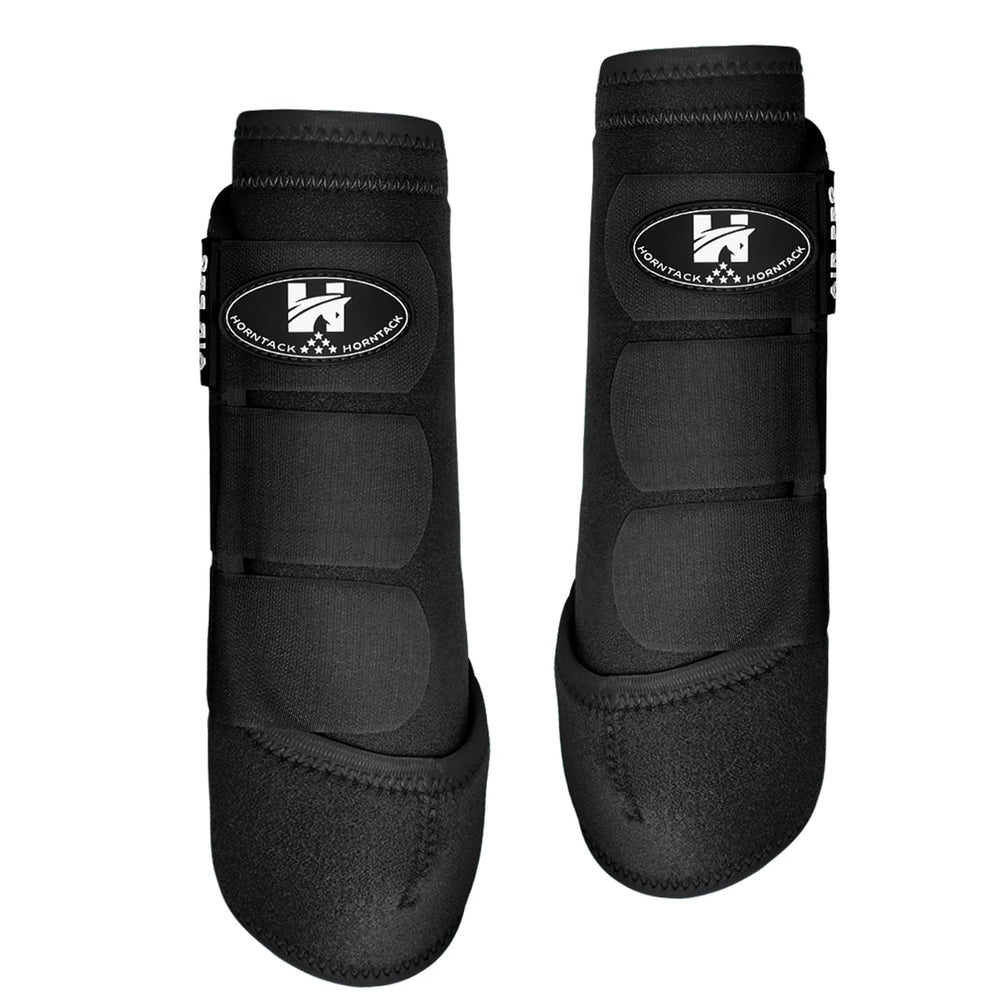 Horntack botas espinilla para caballo, negro, ajuste cómodo y seguro.
