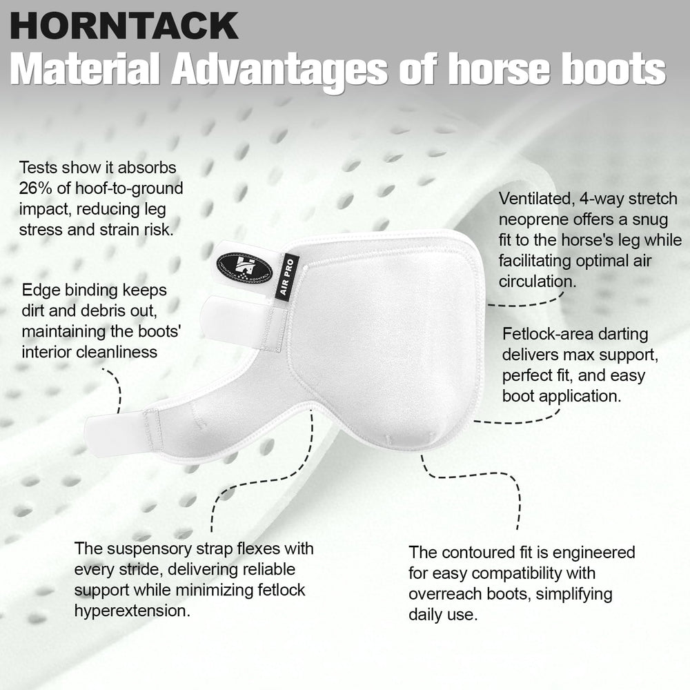 Horntack botas espinilleros caballo blanco amortiguación absorción de impactos cómodo uso