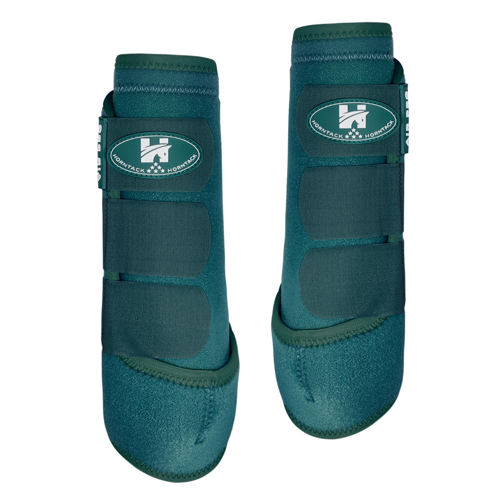 Horntack botas de protección para tendones, frente turquesa, soporte durante el movimiento.