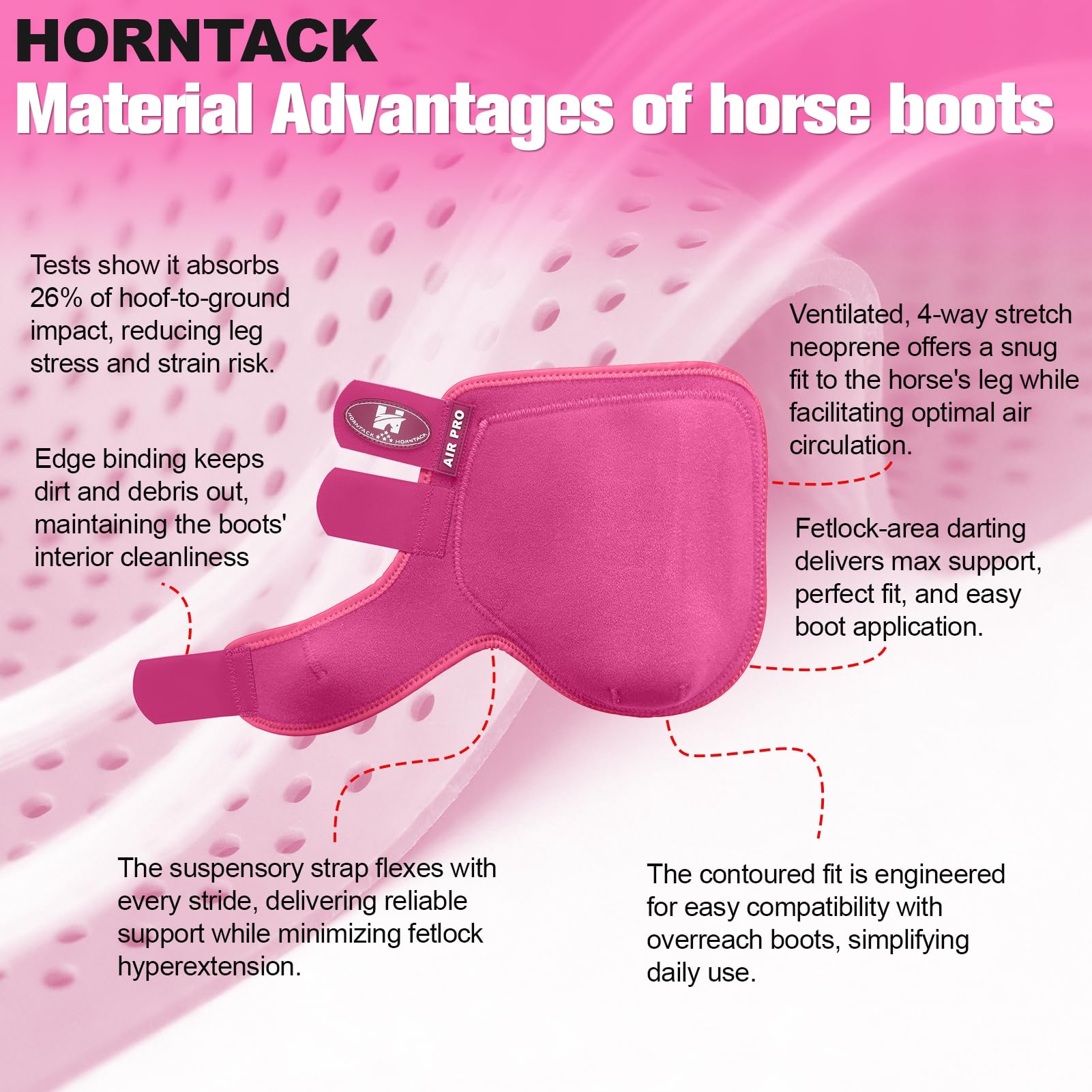 Horntack Botas Splint Raspberry forro interior con marcas de orientación.