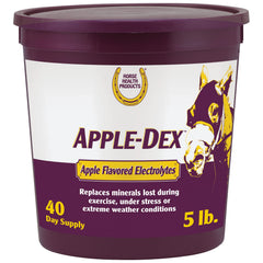 Horse Health Apple-Dex bote electrolitos sabor manzana para hidratación diaria.
