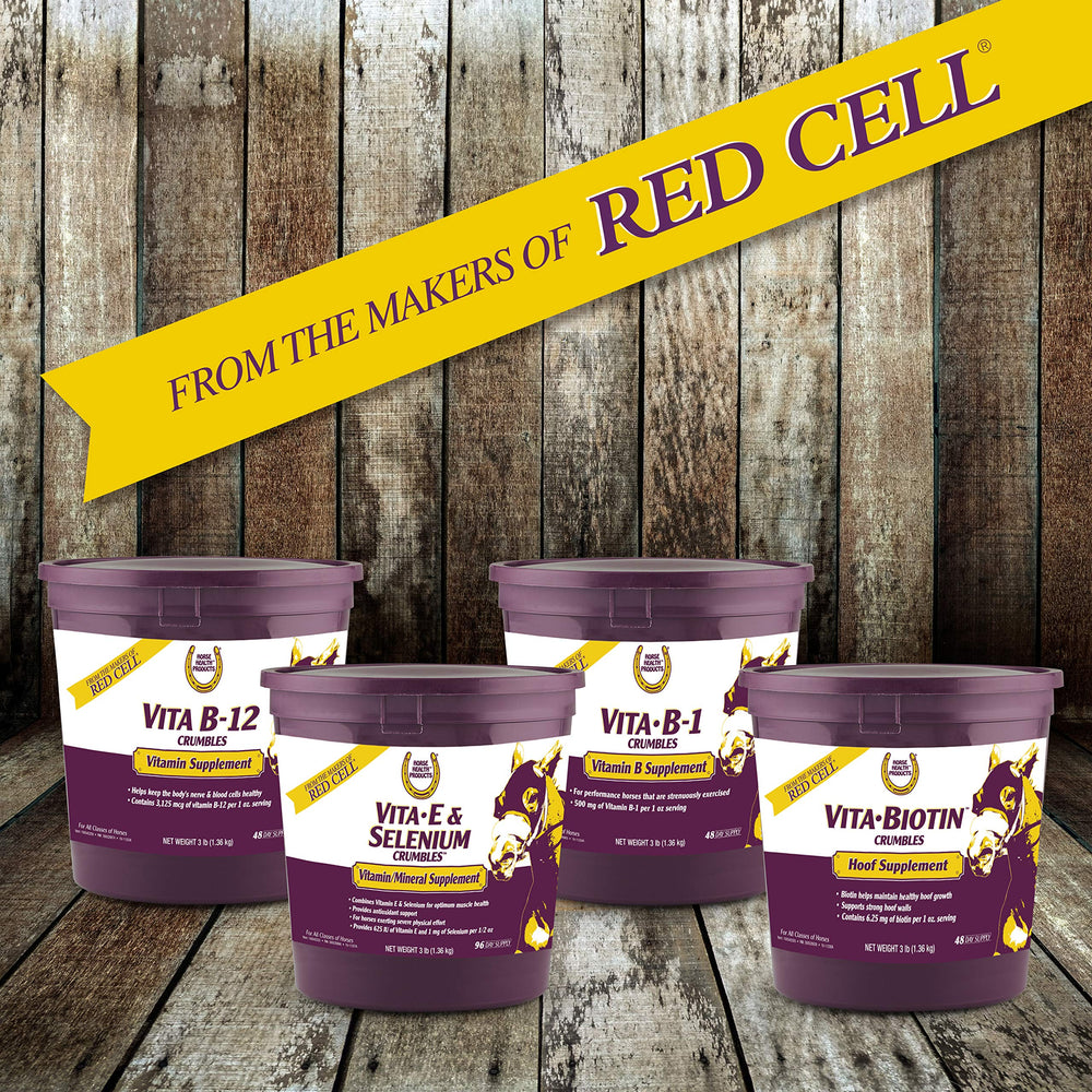 Horse Health Vita Biotin Crumbles cuidado integral de cascos, tendones y salud general.