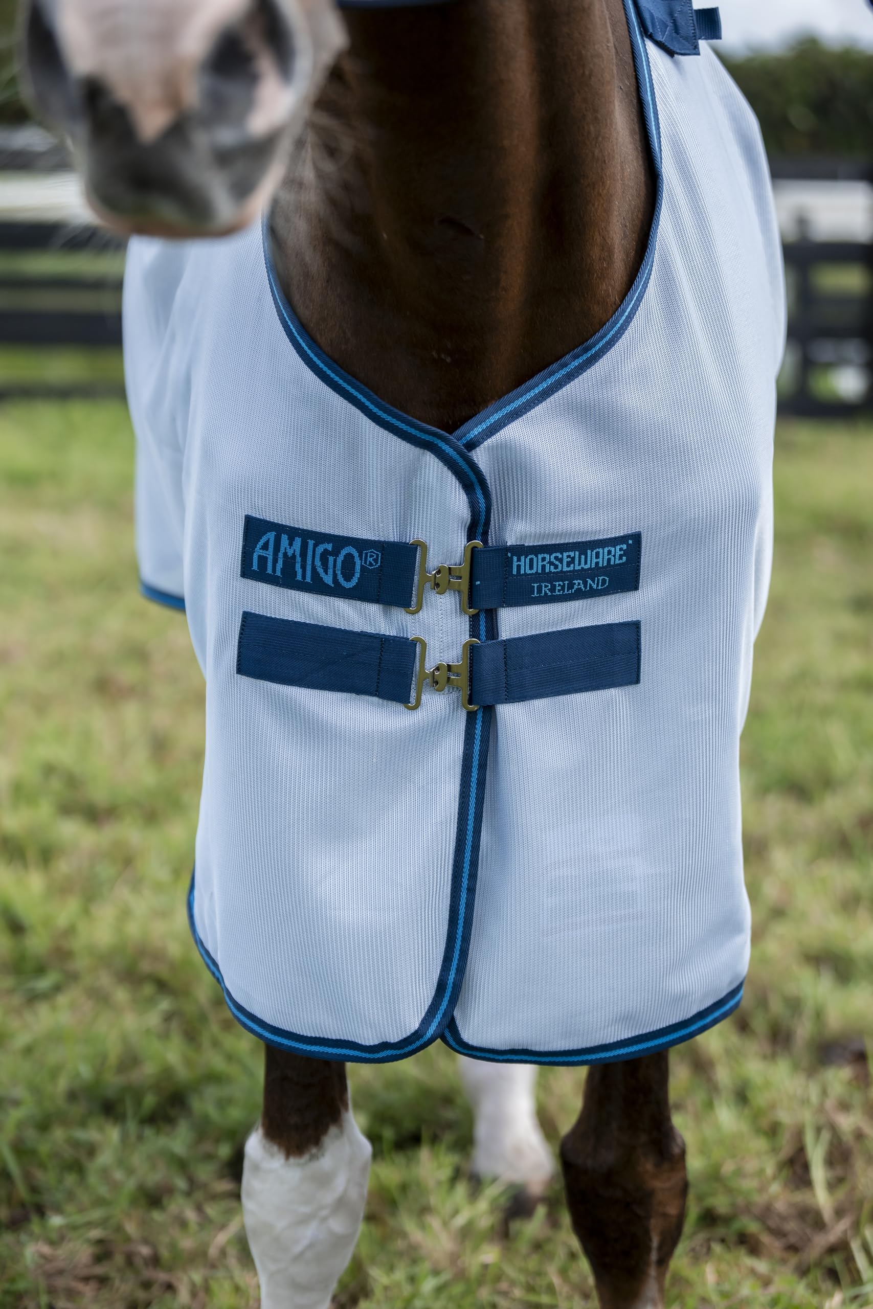 Horseware Amigo Bug Rug Plus capucha desmontable para climas variables.