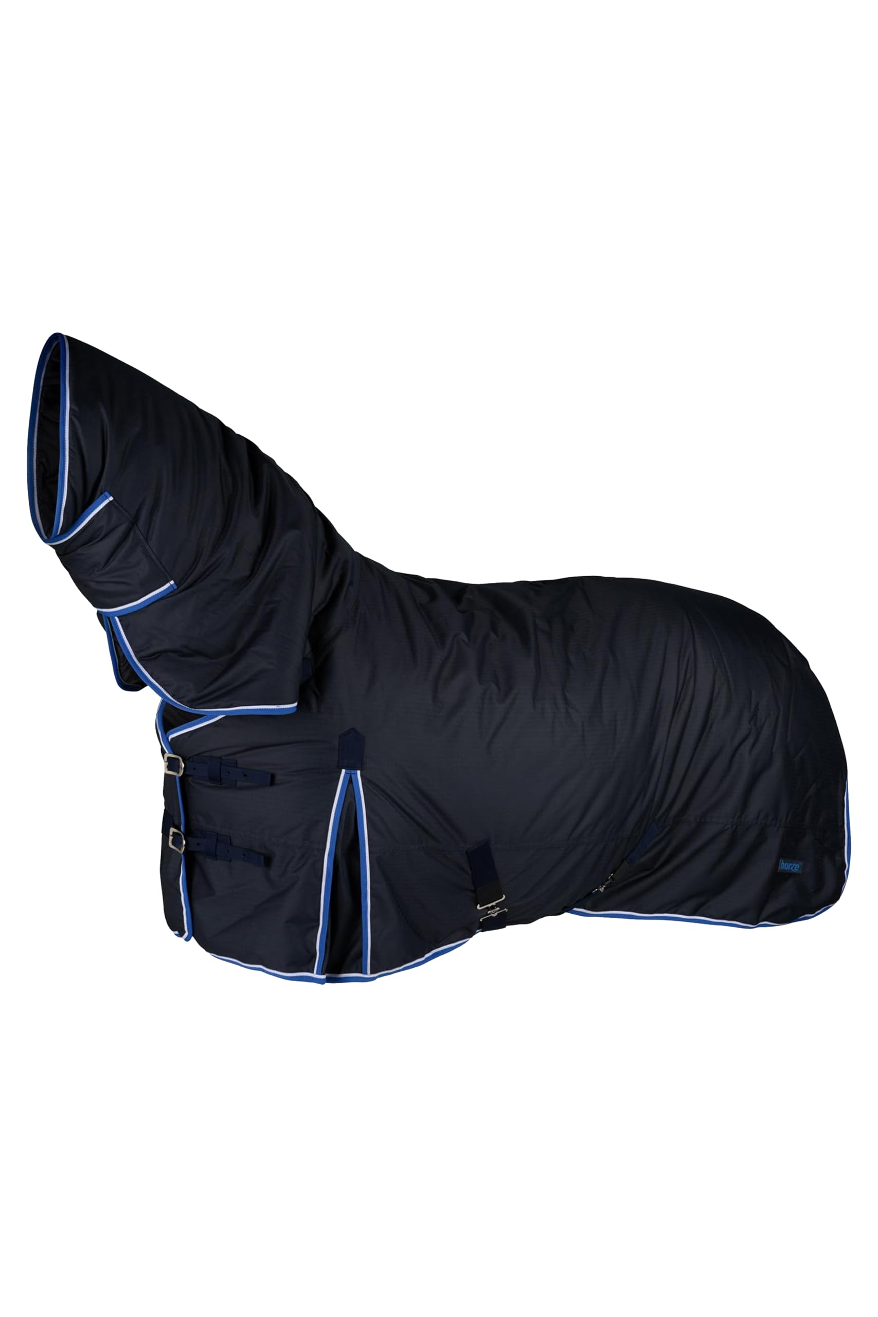 Manta HORZE Glasgow con cuello integrado para cobertura total.