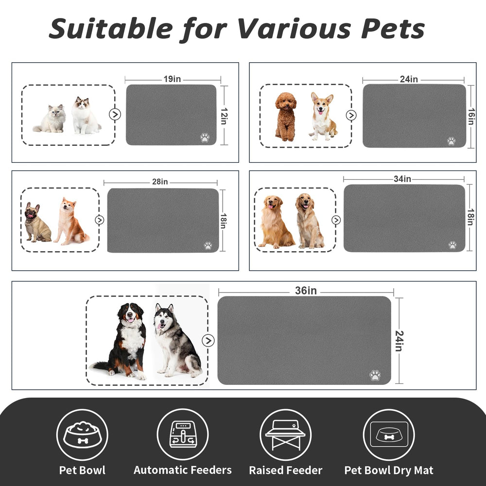Almohadilla lavable HotLive para mascotas, ideal bajo comederos automáticos