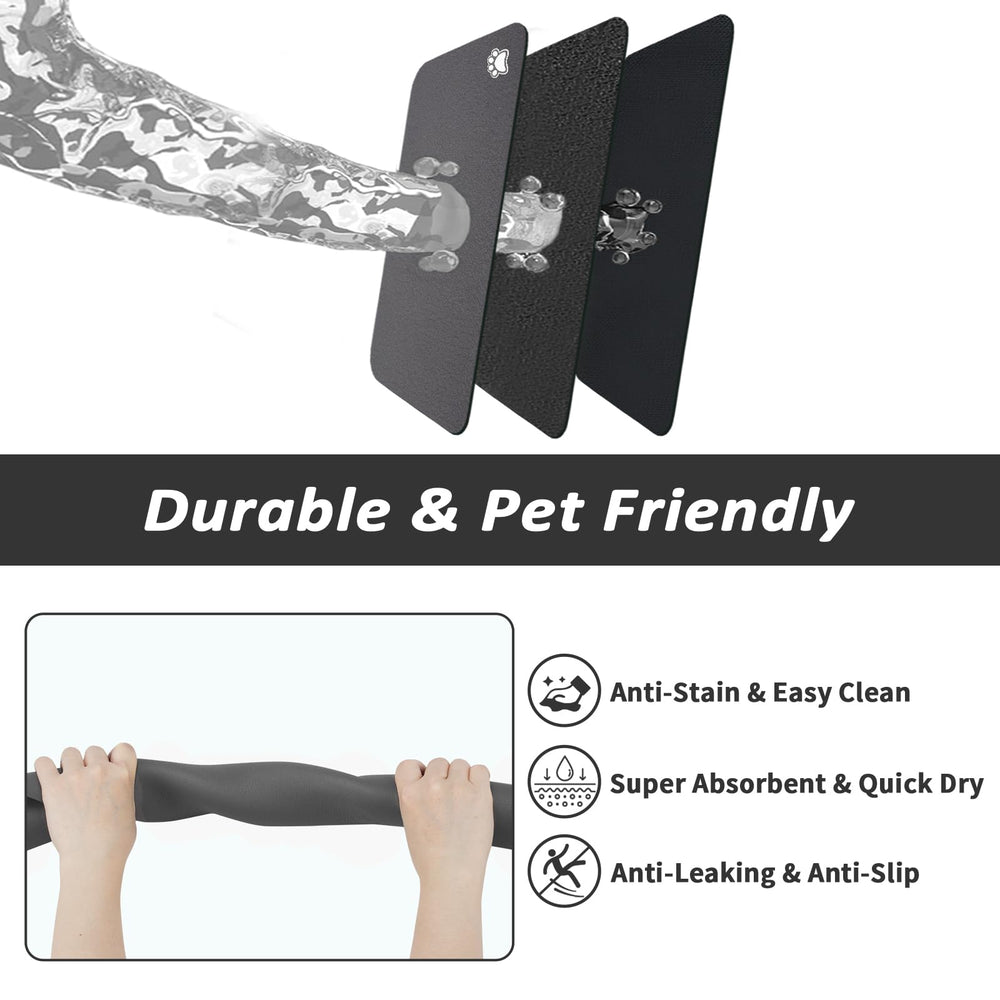 HotLive dispensador de agua para perros con dos cuencos, limpieza sencilla.