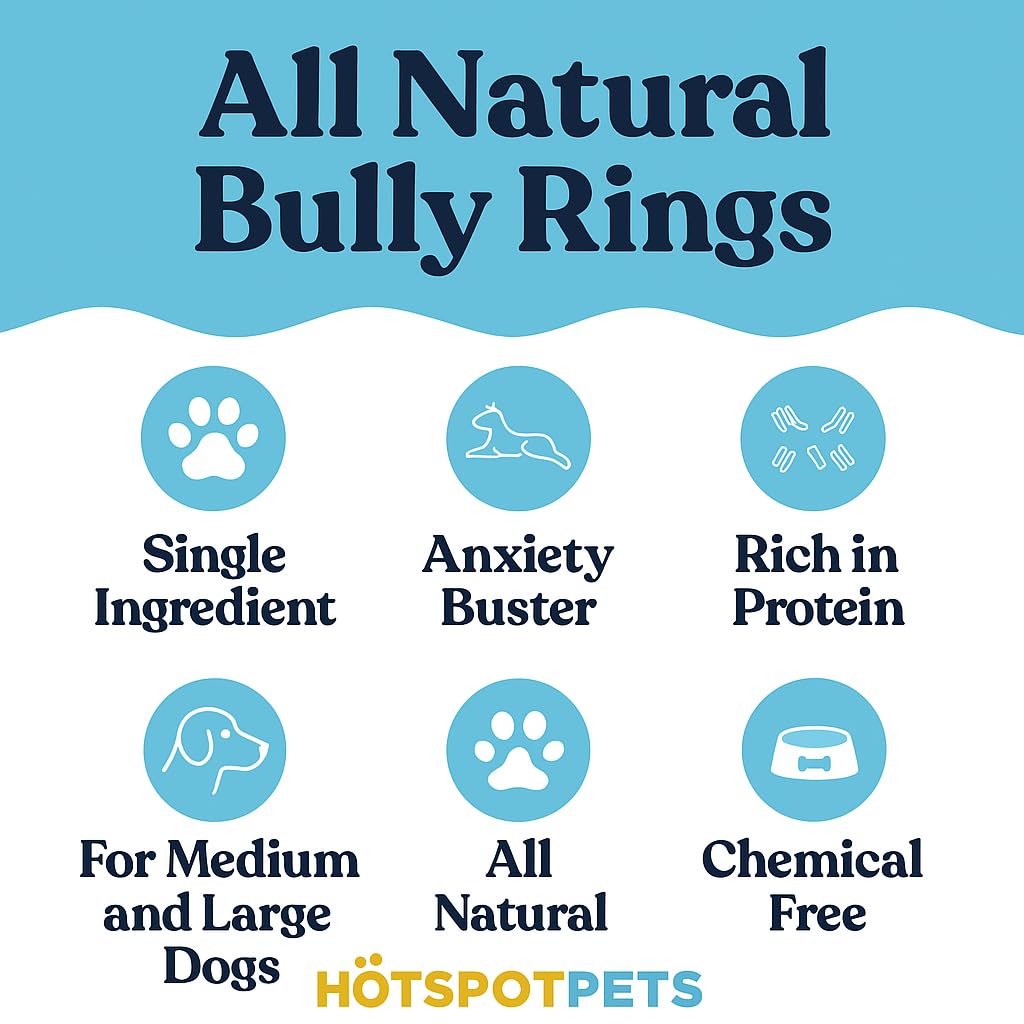 Hotspot Pets: anillos Bully Stick duraderos para perros grandes.