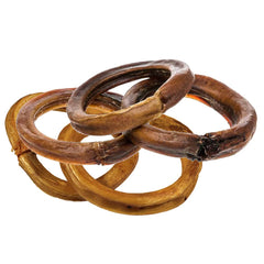 Hotspot Pets: anillos Bully Stick para perros de 4 pulgadas, masticables naturales.