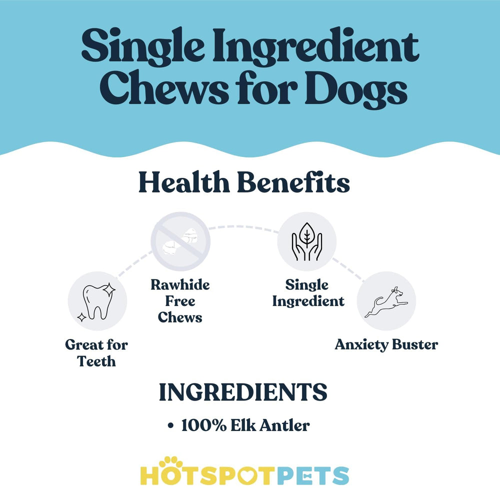 Hotspot Pets cuidado dental potencial con astas de ciervo para perros grandes