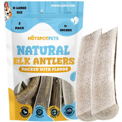 Hotspot Pets astas partidas para perros grandes, 8 pulgadas, dos piezas para masticar duradero