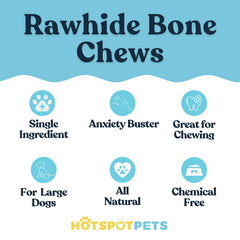 Hotspot Pets cuero crudo brasileño con sabor natural para perros grandes.