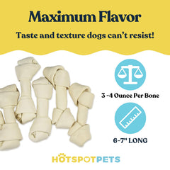 Hotspot Pets masticables de res, pasto, 6-7 pulgadas para diversión segura
