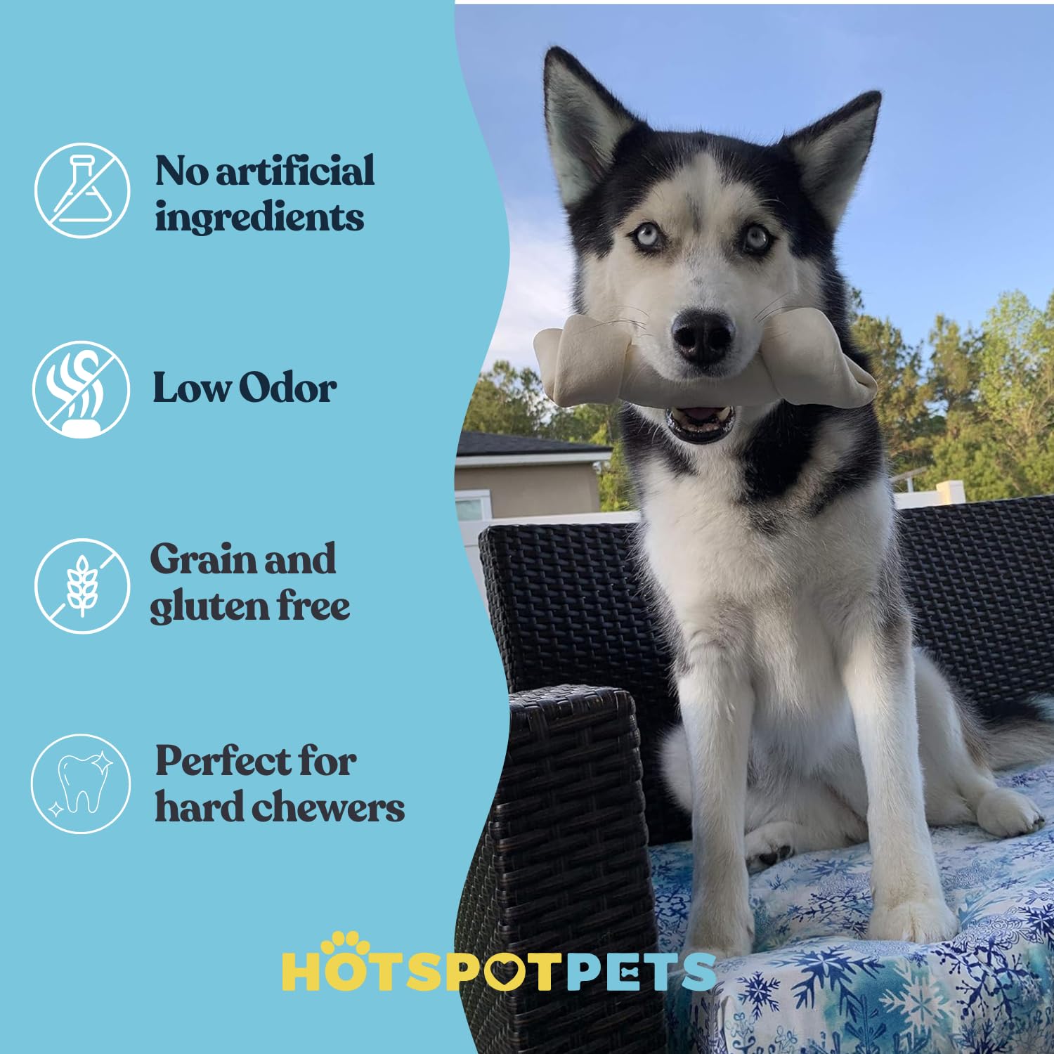 Hotspot Pets masticación duradera para perros grandes.