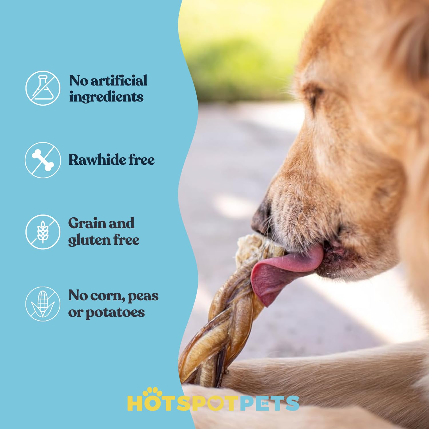 Hotspot Pets palitos de carne 100% natural, 6 pulgadas para merienda proteica.