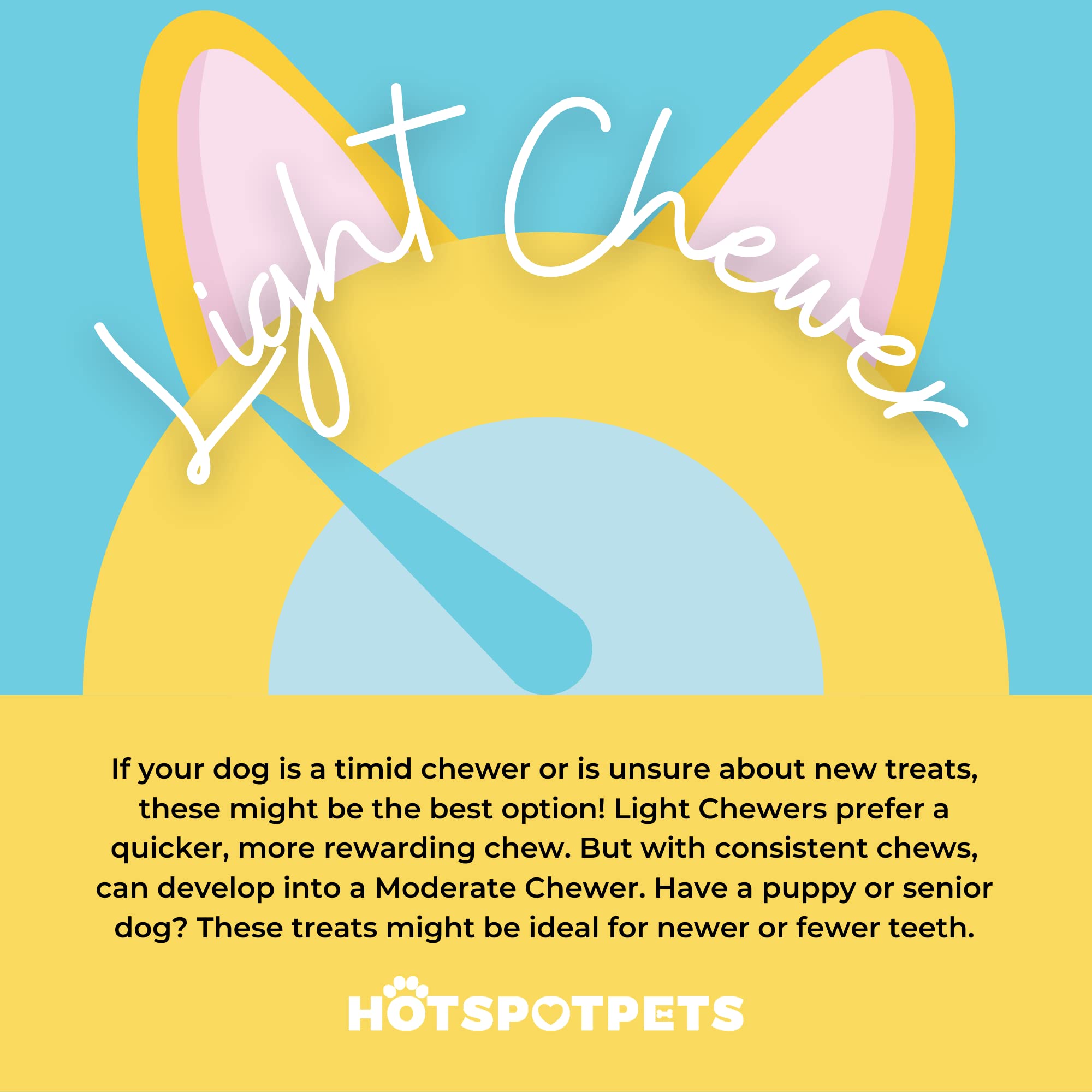 HotSpot Pets textura densa limpia la placa dental naturalmente.