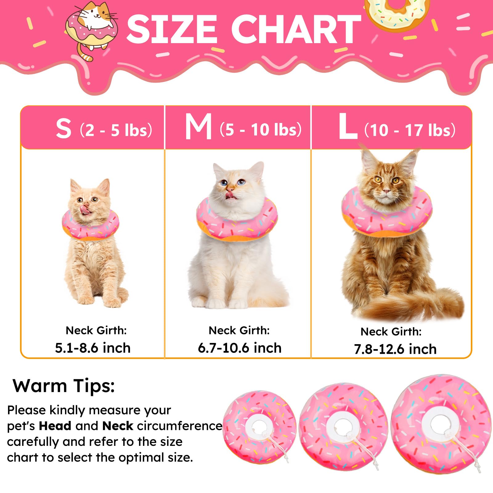 Ajuste ajustable del collar Hpetppy para gatos, talla pequeña, con comodidad.