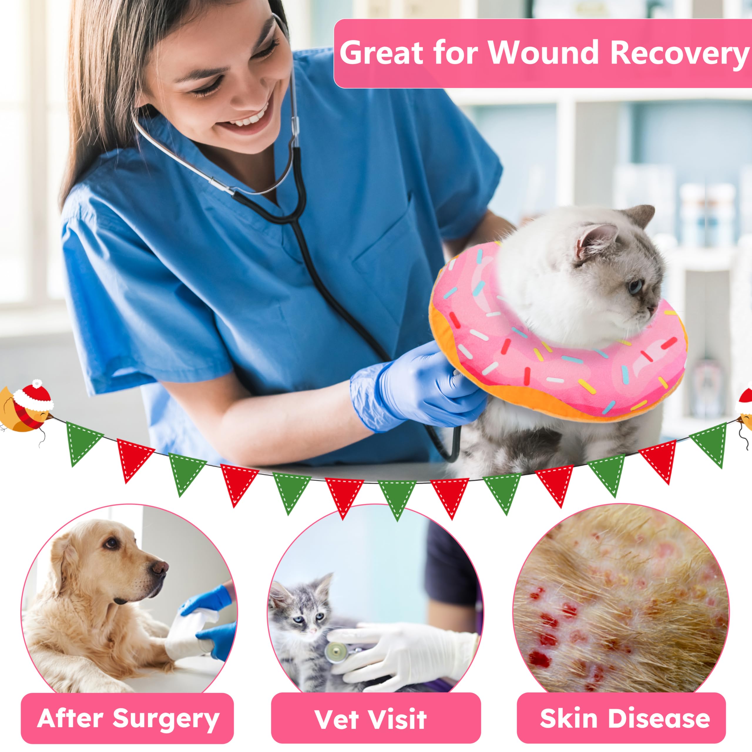 Hpetppy collar cono visión no obstruida para jugar y comer