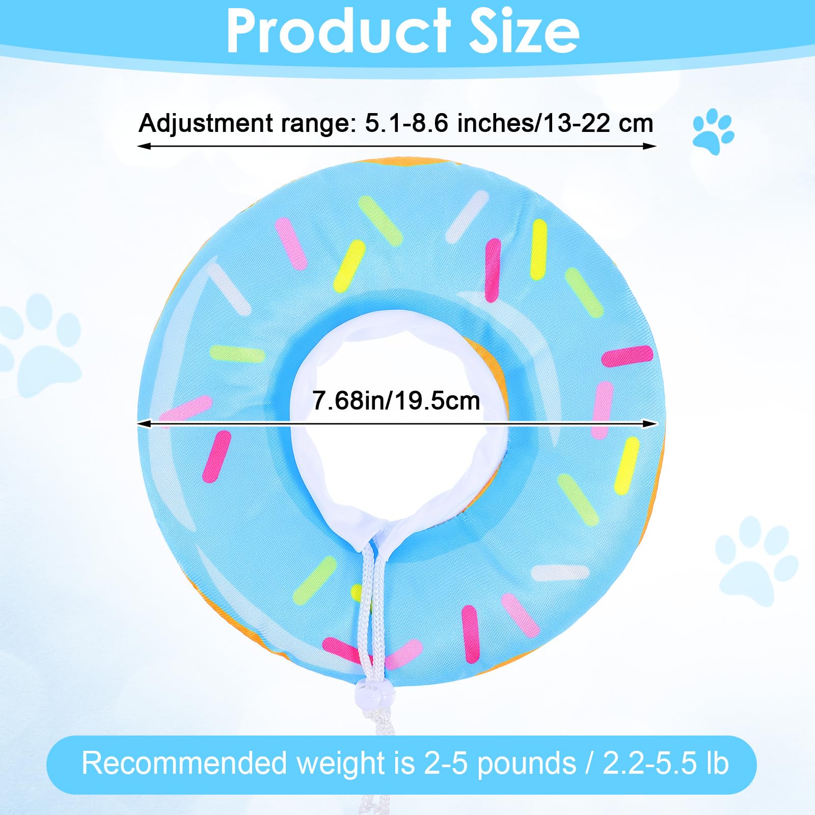 Hpmjz collar ajustable para gato azul, seguridad y comodidad durante recuperación