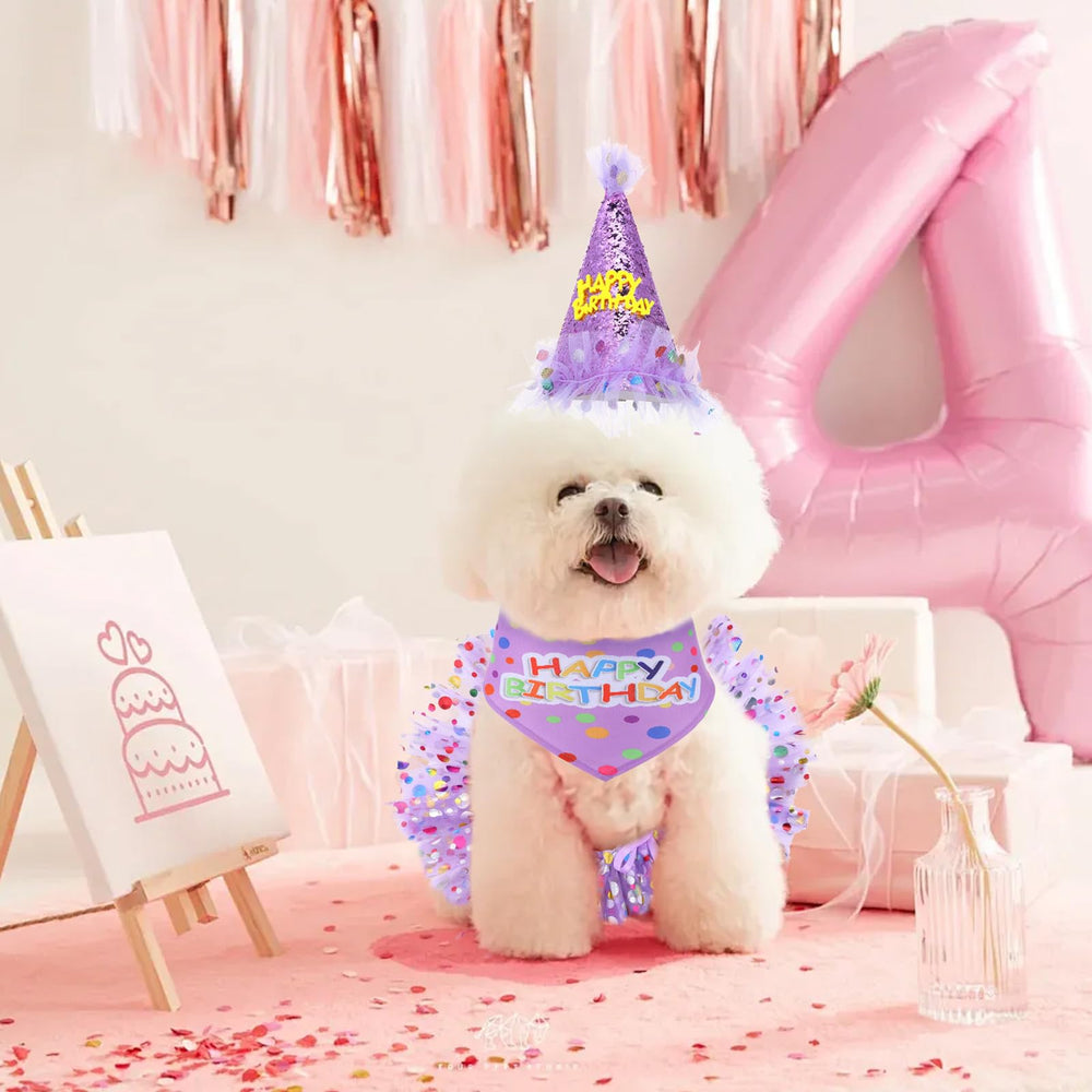 Conjunto de cumpleaños Hpmjz para perros, ideal para fiestas y fotos.