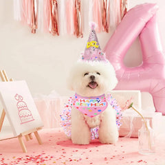 Conjunto Hpmjz para perro, conjunto completo para una celebración de cumpleaños.