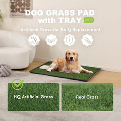 HQ4US 4LEGS grama artificial con borde rematado, limpieza fácil