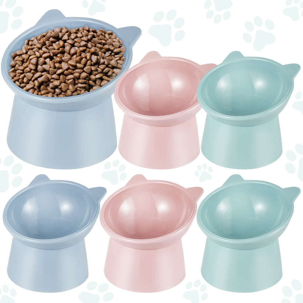 Hsei cuenco gatos inclinados a 15° para comer con comodidad.
