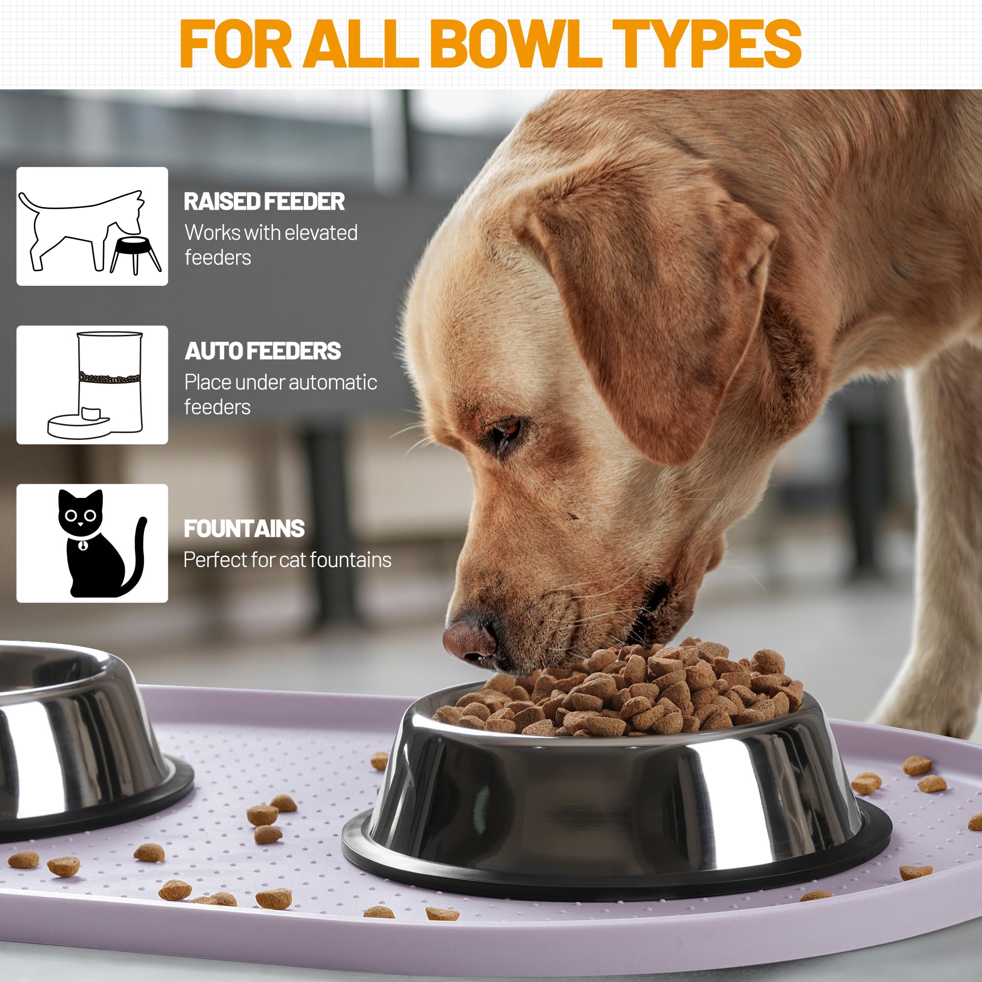 Hubulk diseño Dove, alfombrilla de alimentación para mascotas.
