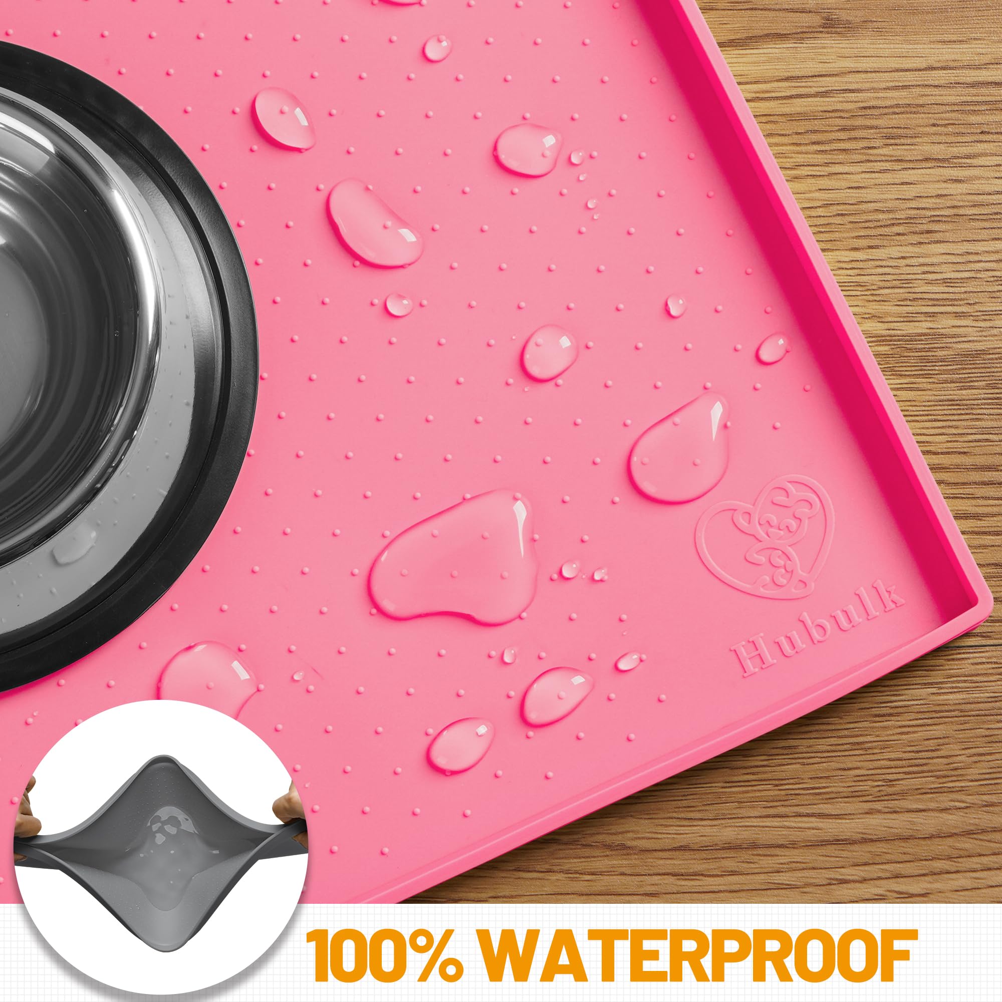 Hubulk mat para limpieza rápida rosa, fácil de limpiar.