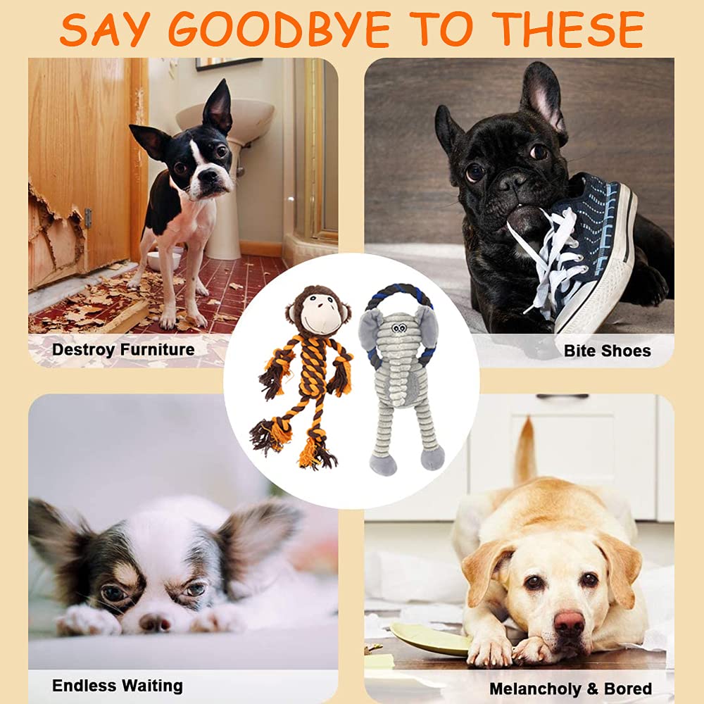 HUGEME juguete para perros de todos los tamaños: diversión sostenida en casa.