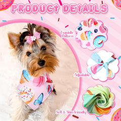 Bandana Huhumy para perro con diseño helado, ideal para salidas.