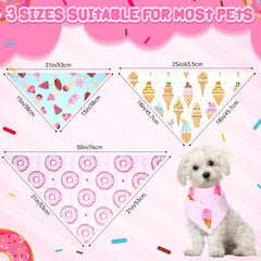 Bandana Huhumy para perro con diseño pastel, perfecta para eventos.