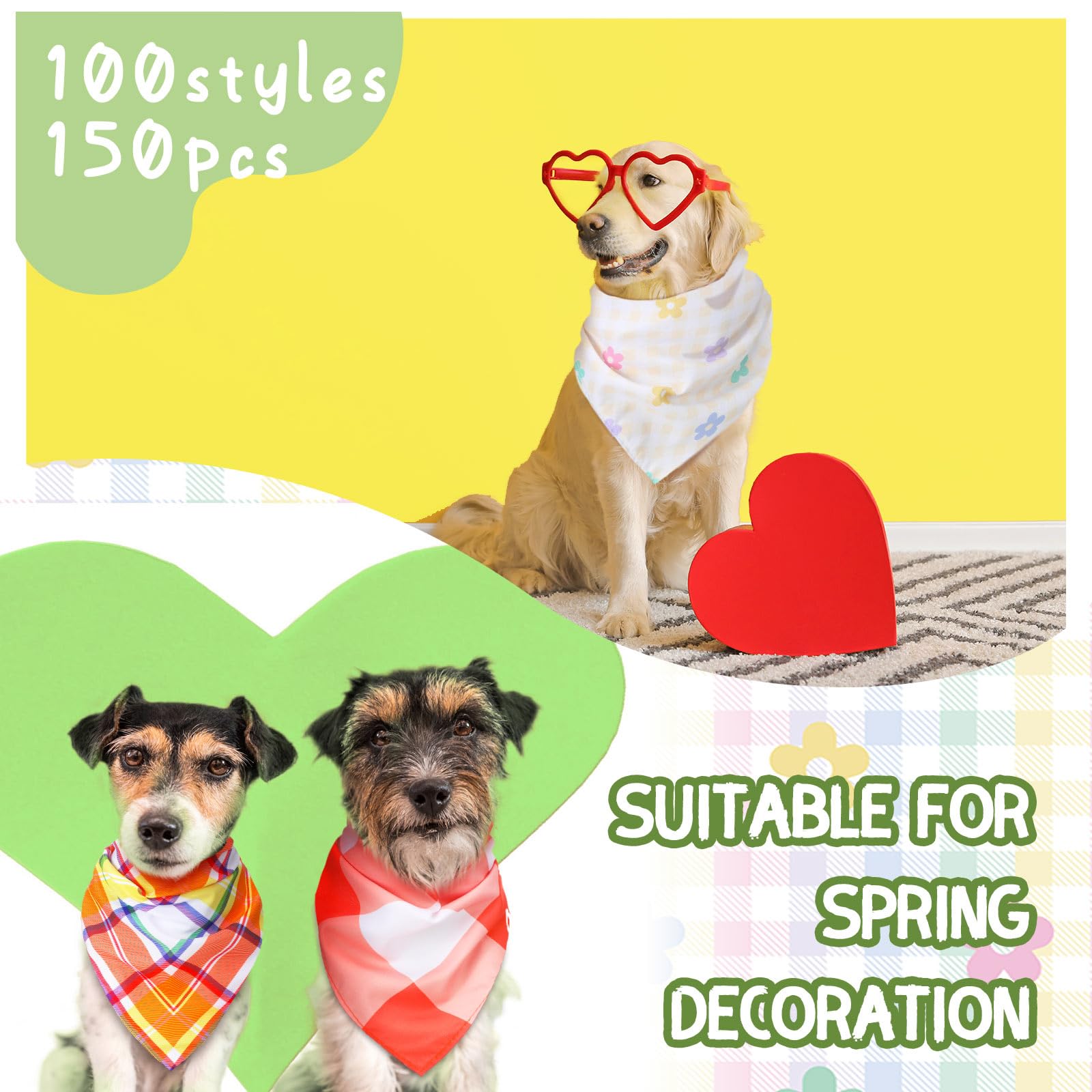 Talla ajustable de Huhumy, bandanas triangulares para perros medianos.