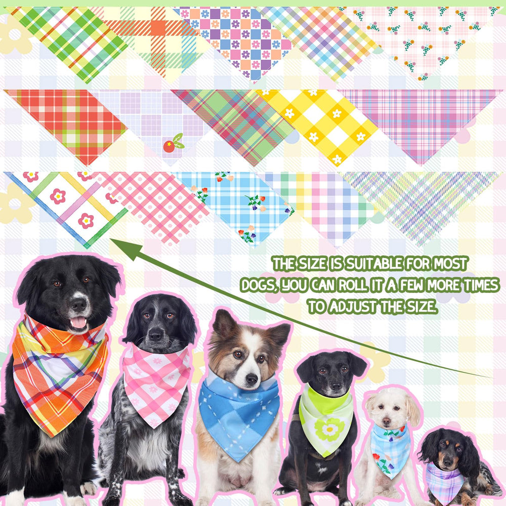 Huhumy bandanas para perros triangulares en colores vivos para paseos con estilo.