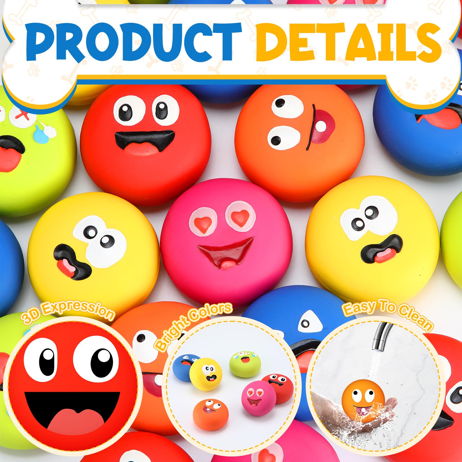 Bolas Hungdao en colores vivos para captar la atención del perro.