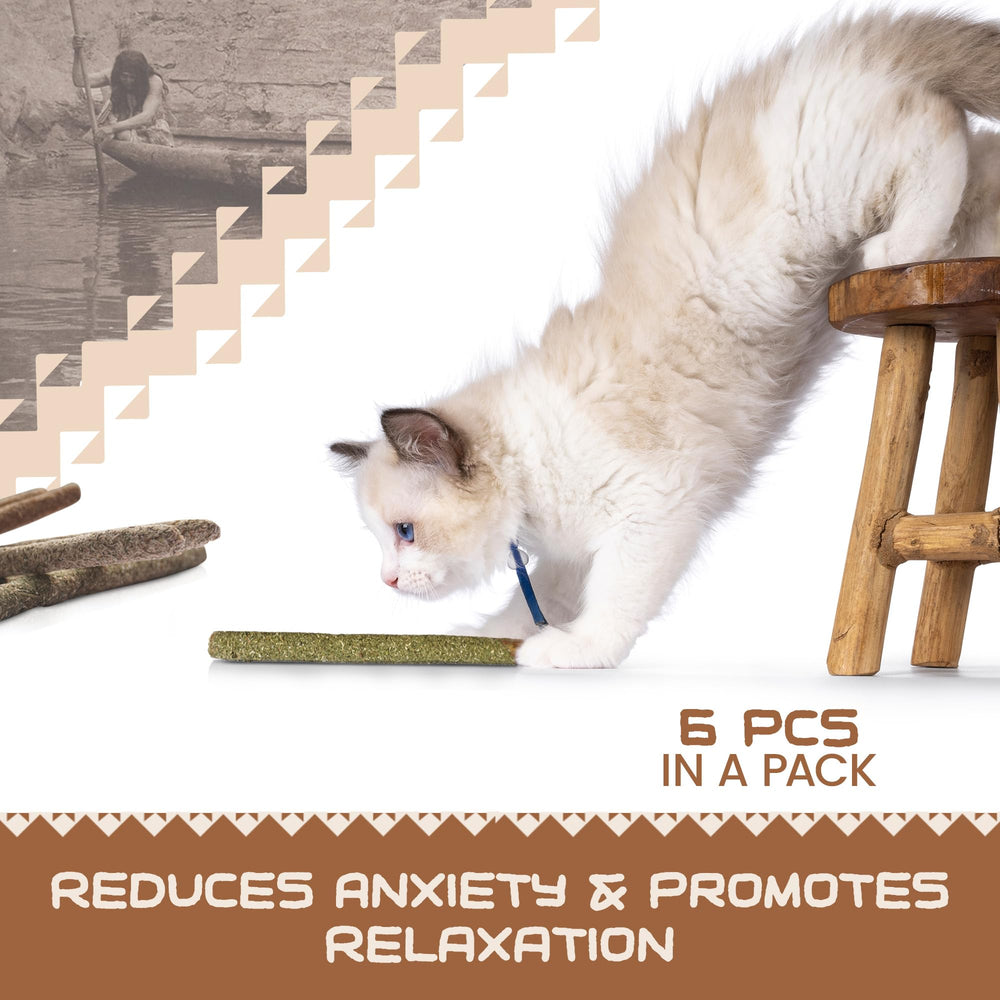 HUPA Cat Chew Sticks favorece higiene bucal felina.