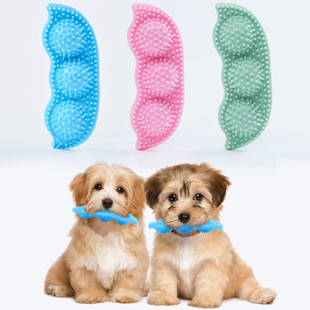 Hurray: paquete-3-juguetes-masticables-cachorros para dentición suave.