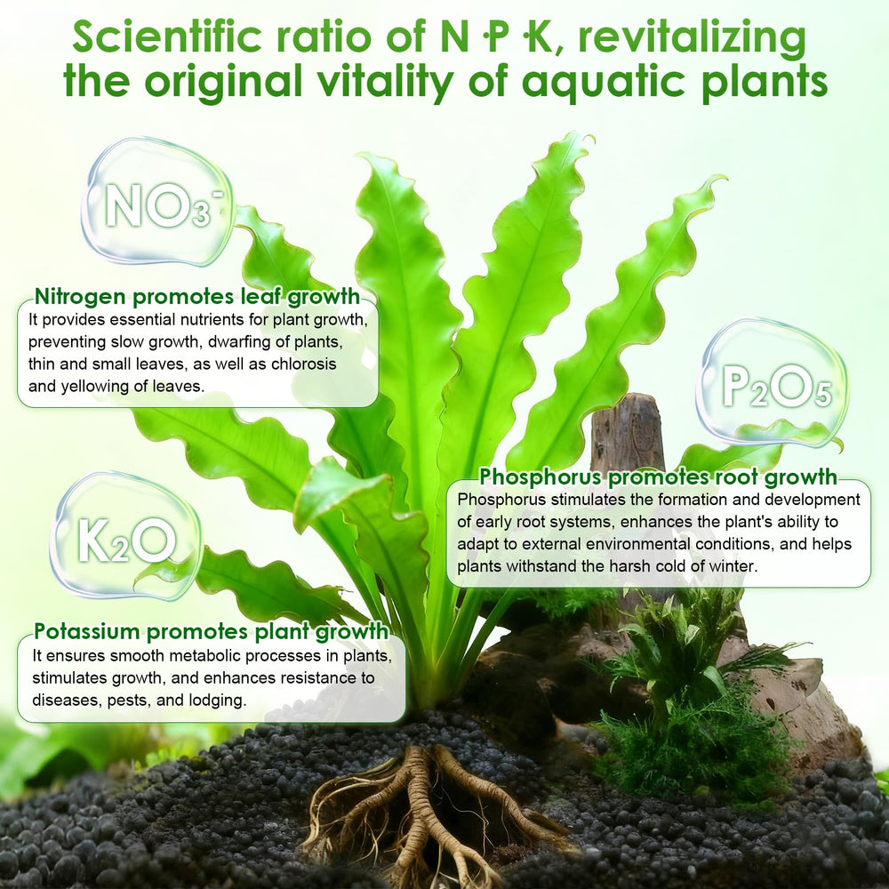Hygger CO2 HC034 fórmula disuelta proporciona nutrición rápida sin enturbiar el agua.