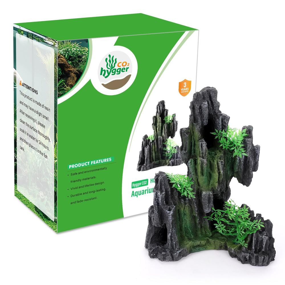 Hygger CO2 Rockery: resina segura para agua dulce y salada
