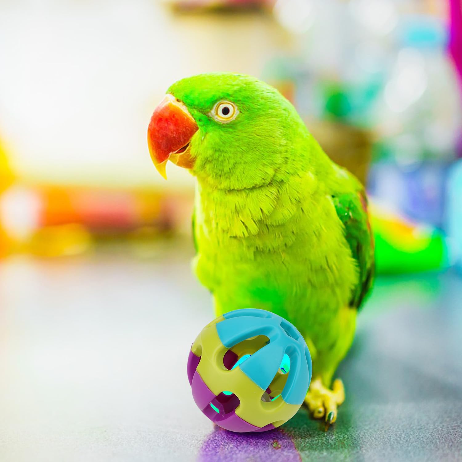 Hypeety bola-pajaro sin aristas diseño seguro para boca y pico.