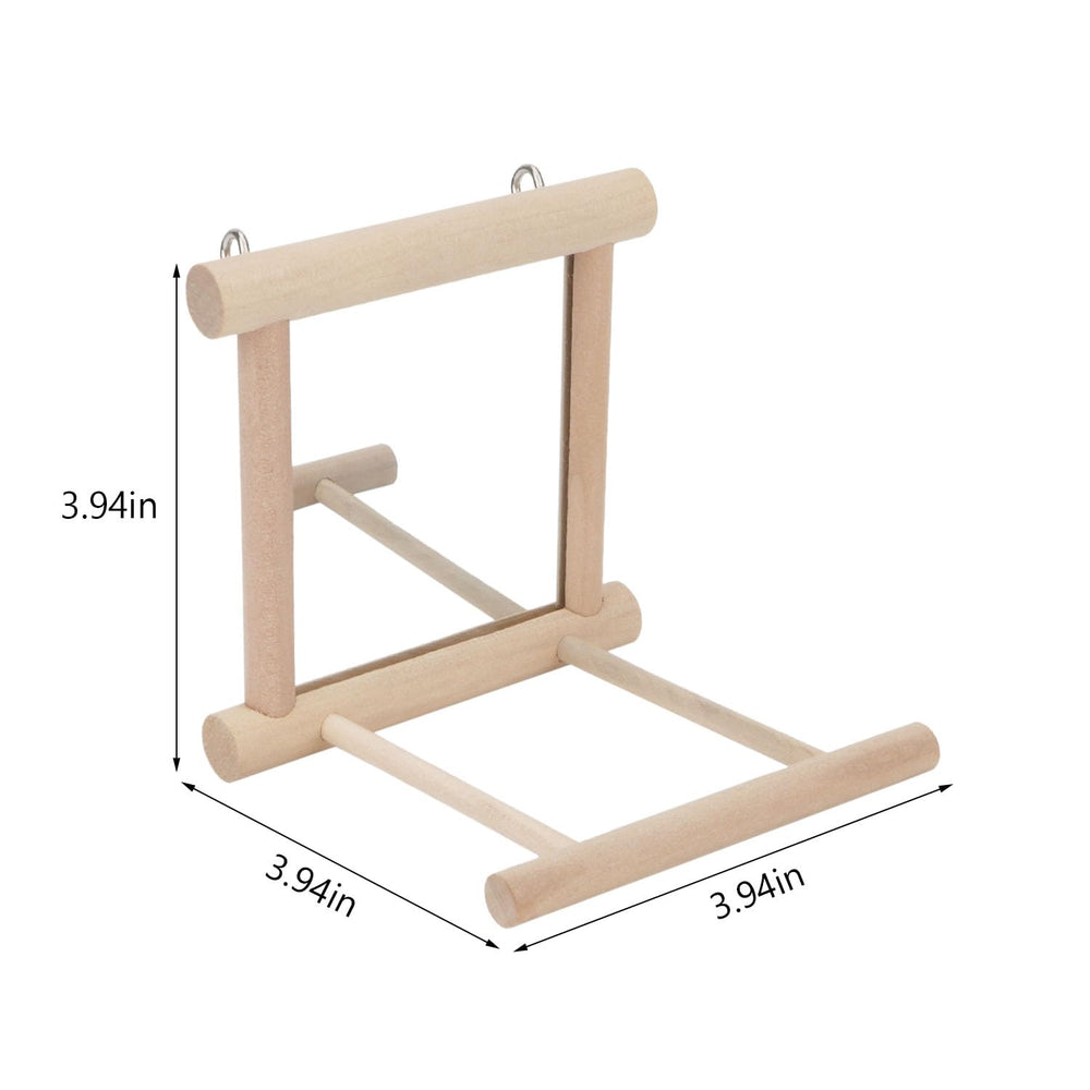Hypeety columpio para pajaro de madera, facilita descanso y recreo