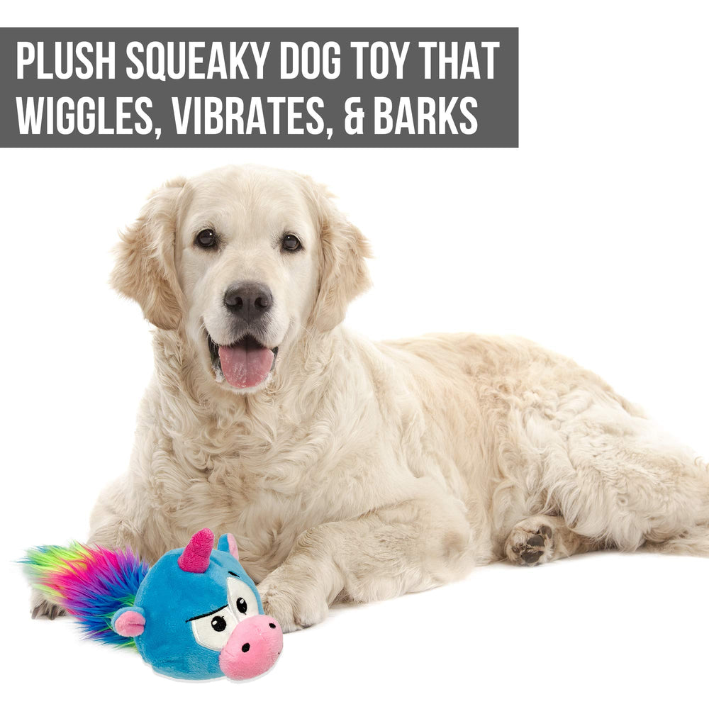 Hyper Pet Doggie Pal Unicorn peluche para disminuir la ansiedad durante el juego.