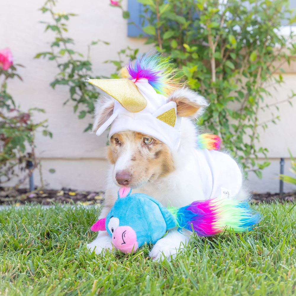 Hyper Pet Doggie Pal Unicorn peluche interactivo que ladra para interacción divertida.