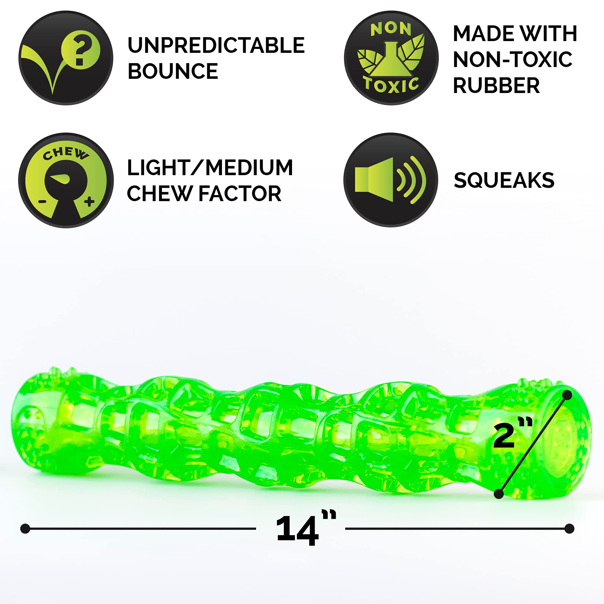 Hyper Pet Dura-Squeaks Juguete-Palo Flotante: ideal para juegos en agua